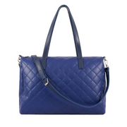 Catchy Blue Quilted Women bag