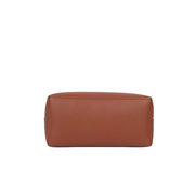 Adjustable Brown Handbag With Zipper Pocket